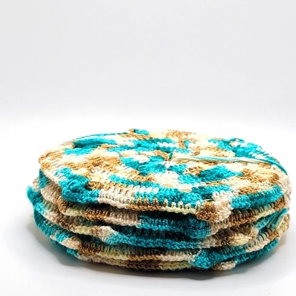 Coasters Knitted Homemade Pot Holders / Coasters Various Colors